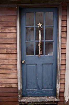 Potting Shed Door with Ghost