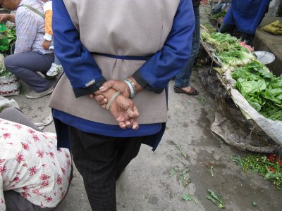 Hands that work and traditional dress