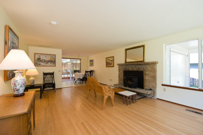 Living room and dining room in the back