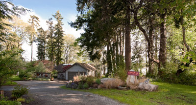 Driveway and house