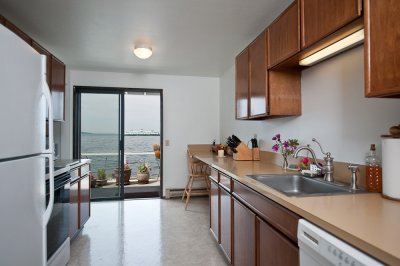 Kitchen and view