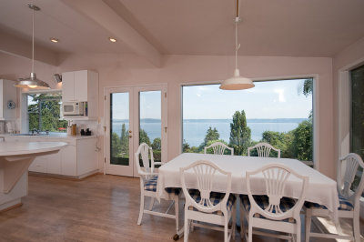 Breakfast area and view of Puget Sound