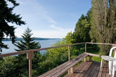 Upstairs deck and view