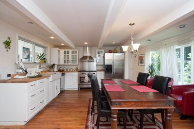 Kitchen and dining areas