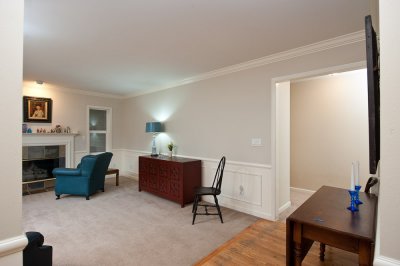 From the main entry living room left