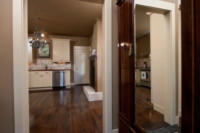 Main entry and kitchen
