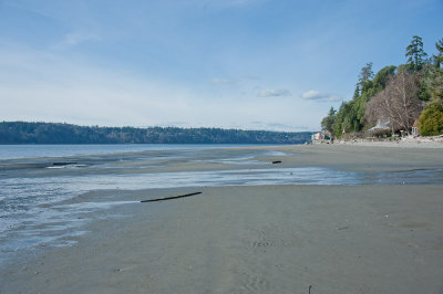 Beach at low tide
