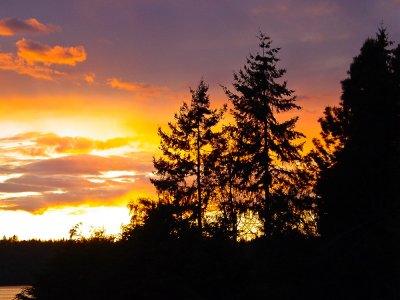Sunset over Colvos Pass