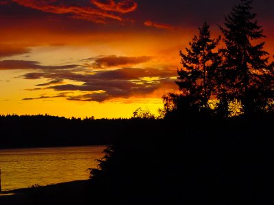 Sunset over Colvos Pass