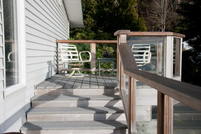 Deck on the side of the house
