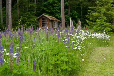 Outbuilding and gardens