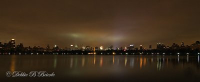 Manhattan Skyline reflecting in Jackie O. Reservoir