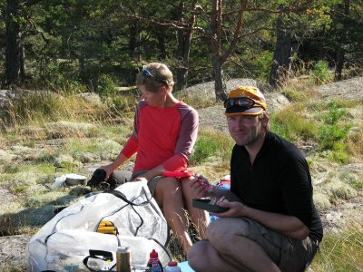 Anna och Anders vid lunchen