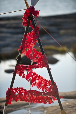 Krft utstyrsel som frgade allt och alla under nattens regnande.