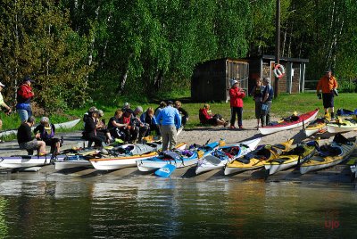 Tack vare att vi var mnga ledare kunde vi paddla i flera grupper.