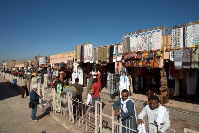 Bazaar outside Edfu Temple