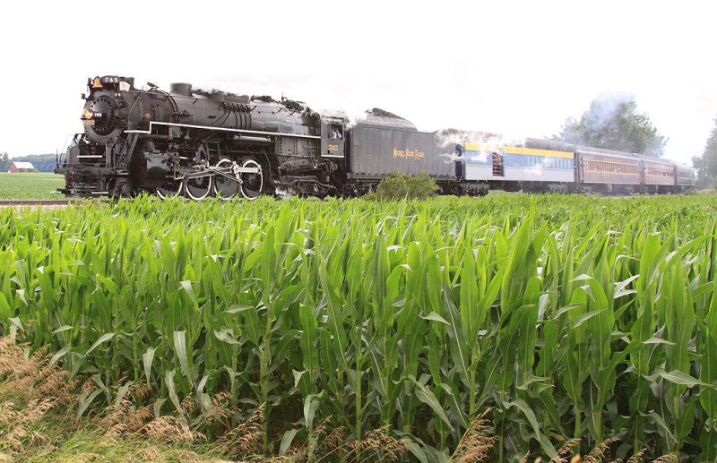 Running South through the corn fields 