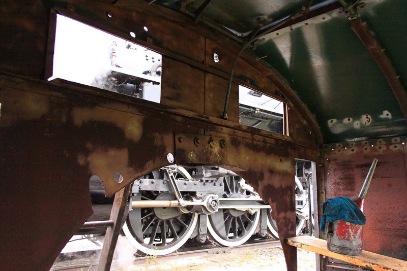 765 seen through the cab of Wabash 534