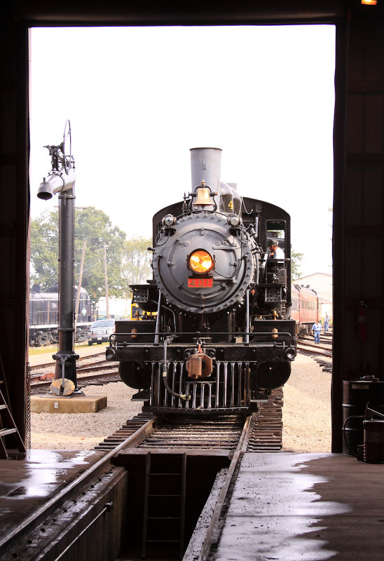 401 framed by the shop door. 