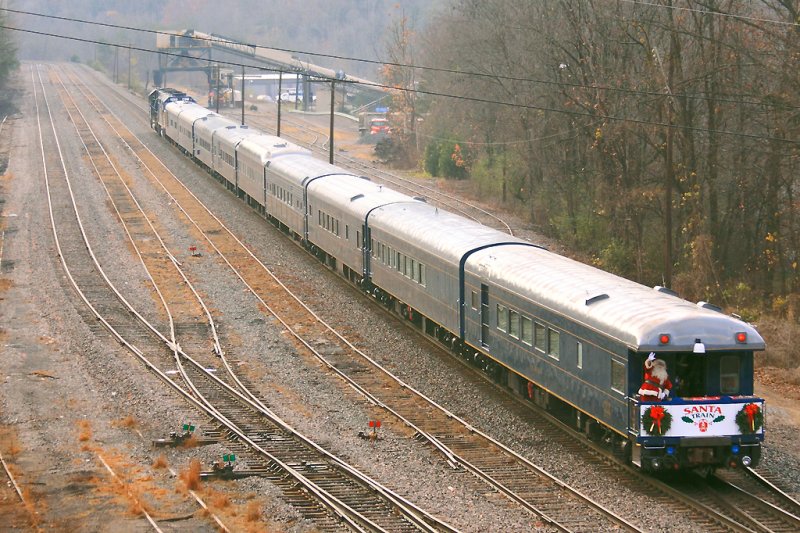 Santa is in for a long, cold ride down the Clinchfield. 