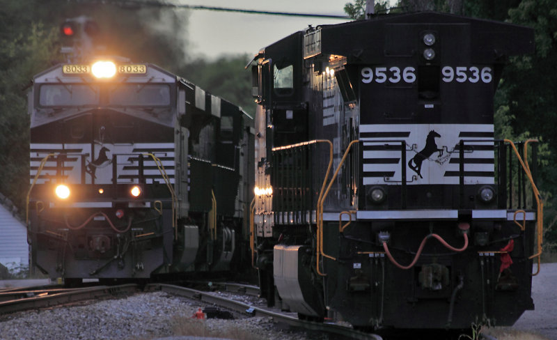 NS 76J passes the local power at dawn 