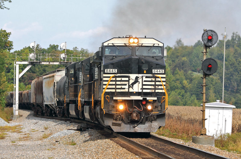 NS 111 gets on the move at Bowen, after sitting for most of the afternoon waiting on a fresh crew 