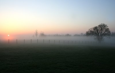 Sunrise over the Garden of Faith