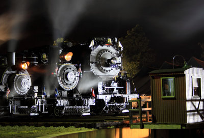 Little River RR #1, #110 and PM 1225 at the Turntable