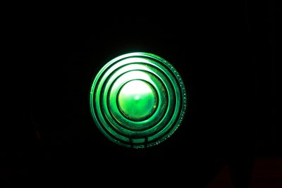 Green target on Southern Railway switch lamp
