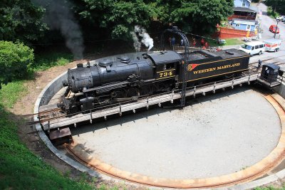 On the turntable at Frostburg