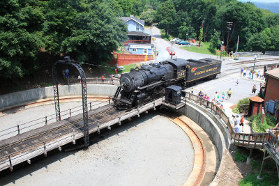 On the turntable at Frostburg 