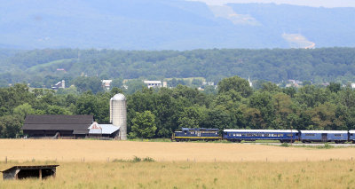 The Saturday brunch train just North of Moorefield