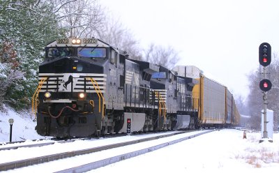 NS 285 starts in the siding at West Waddy to meet a Westbound 