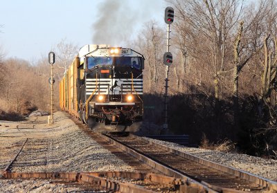 After meeting train 168, NS I-85 gets away from East Talmage 
