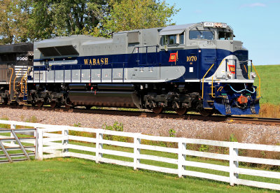 Wabash 1070 leads train 111 at Vanarsdale