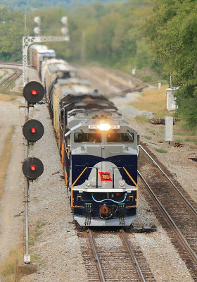 NS 111 passes the signals at South Danville as they start down the 2nd District to Burnside 