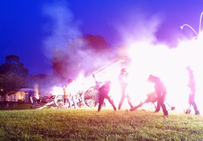 The Kentucky 14th Light Artillery Night fire