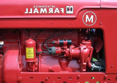 Farmall model M with reverse lettering