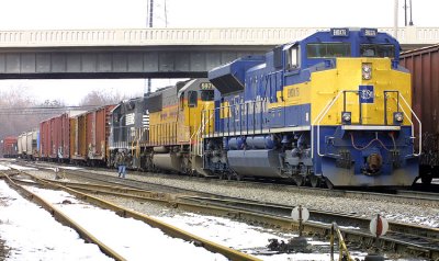 EMD 76 leads NS train 177 at Danville 