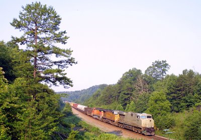 A new GEVO still in primer leads Northbound 180 across single track at Parkers Lake Ky