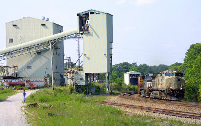 NS 177 passes the South Fork Coal prep plant at Revilo