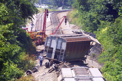 NS 44A derailment at East Waddy Ky.