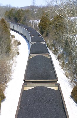 NS 720 coal loads at Mcbrayer KY 03/09/08