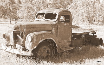 An old post truck