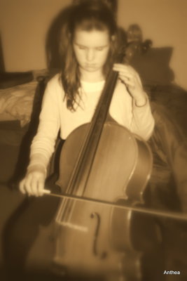 A year later.... a new cello, the next size up... getting better and better!