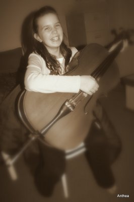 No Sarah... that is not how you play the cello