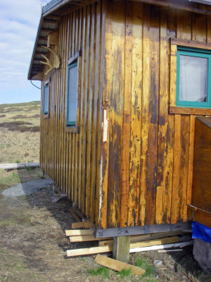 corner of older cabin