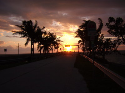 Sunset  - Old Seven Miles bridge