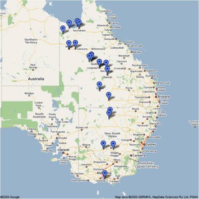 Map of trip to Gulf of Carpentaria