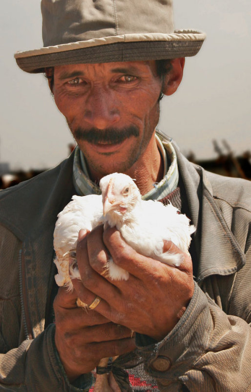 Man with Chicken